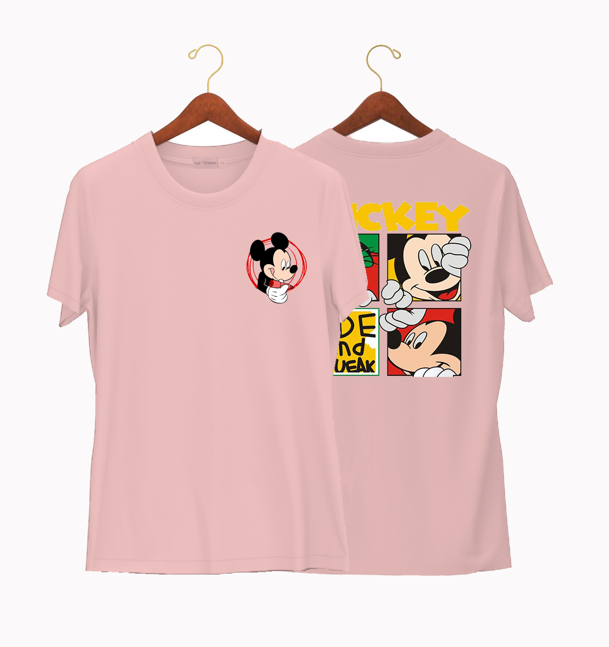 Mickey Mouse | Hulk Threads Unisex T-shirt | Soft Pink color - Hulk Threads