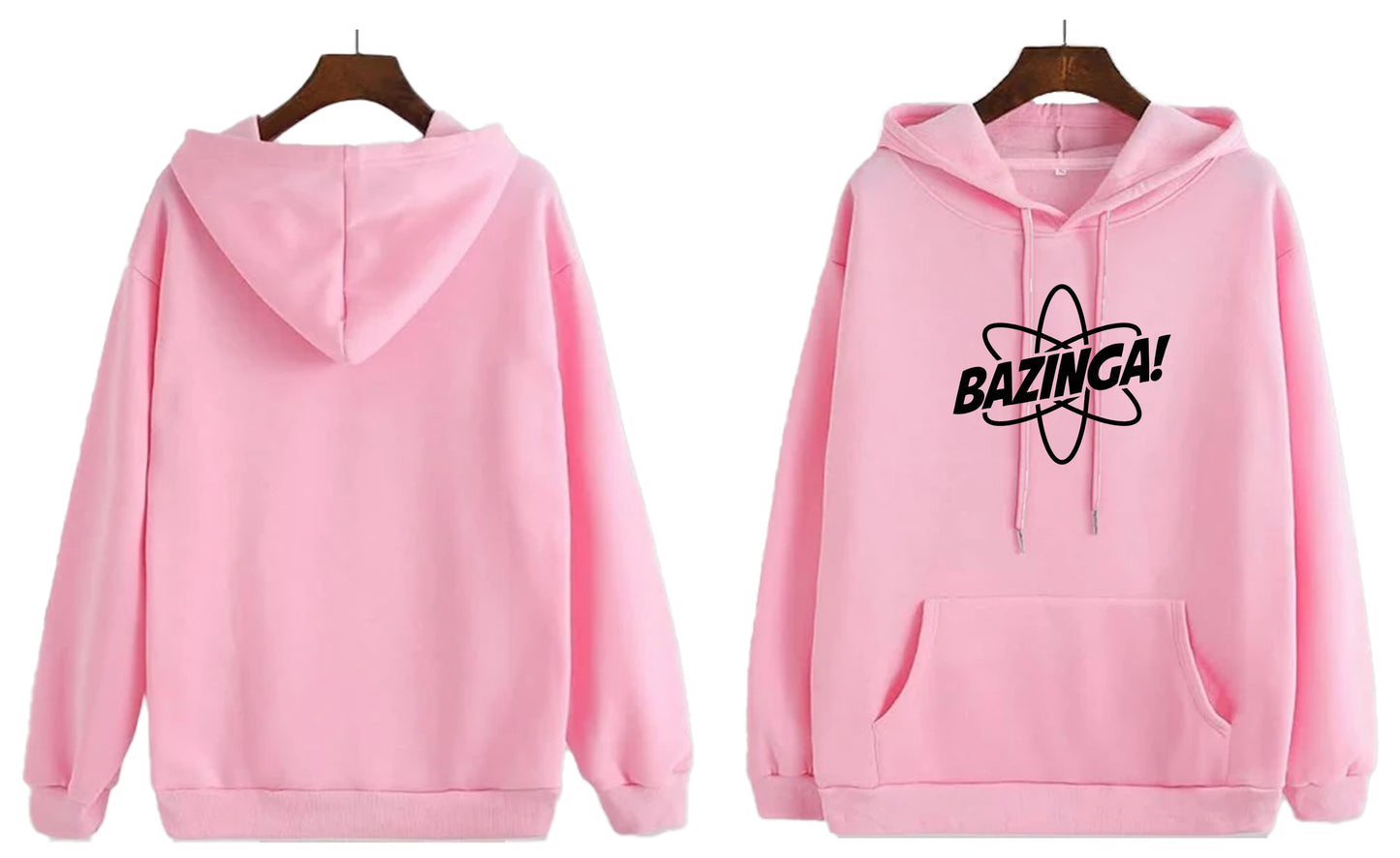 Bazinga | soft Pink hoodie | winter wear