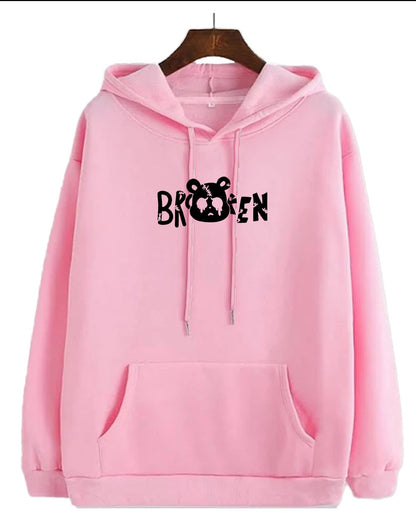 Broken | Soft Pink Hoodie | Winter Hoodie