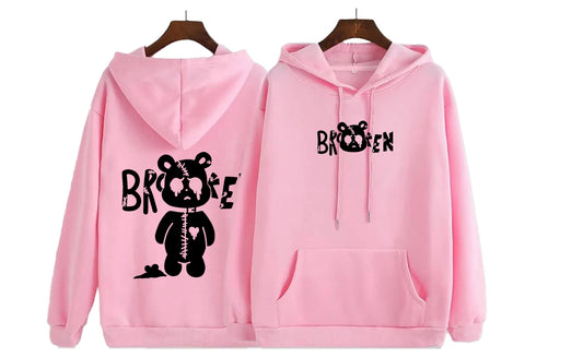 Broken | Soft Pink Hoodie | Winter Hoodie