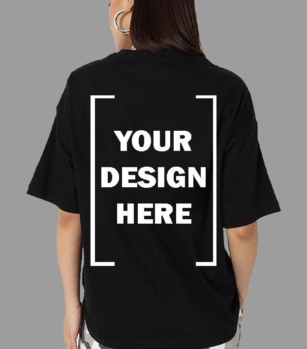 BLACK OVERSIZED CUSTOMISABLE T-SHIRT