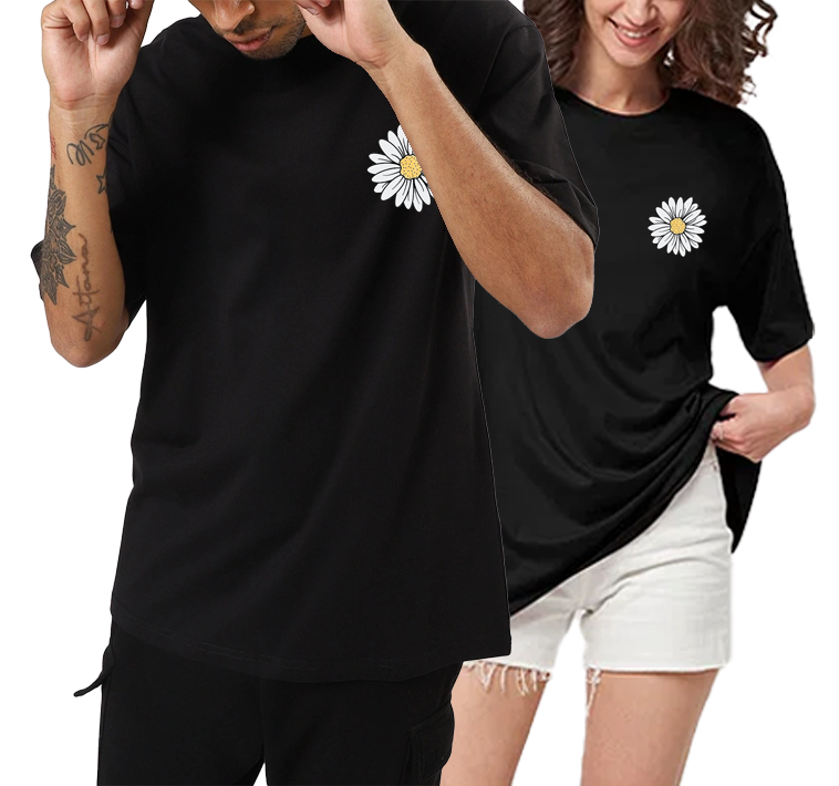 Black Oversized T-shirt | Men and Women | Hungry threads