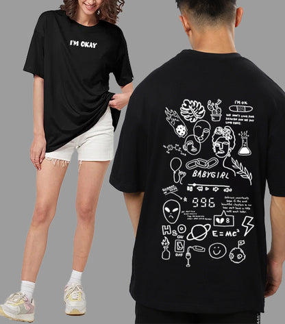 I am OKAY |oversized t-shirt for men and women