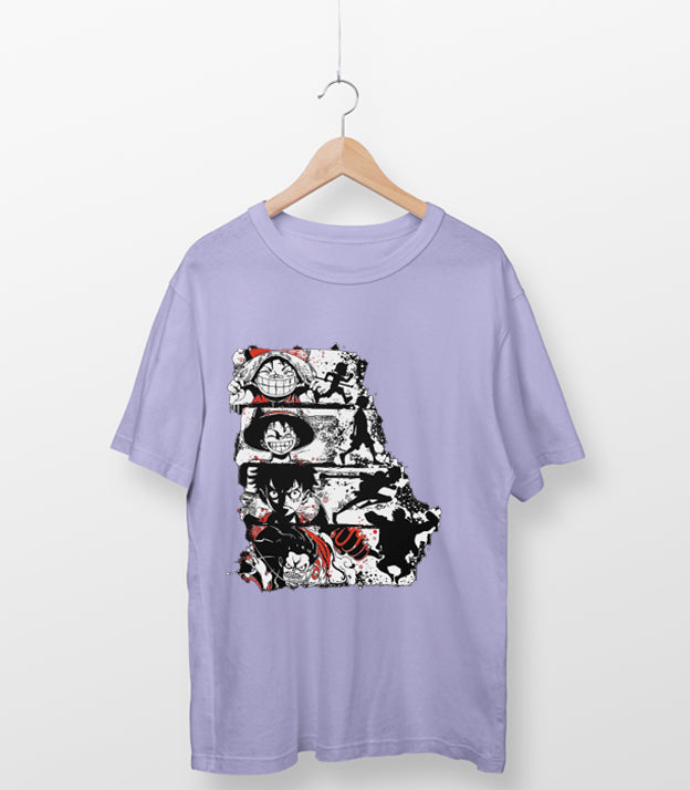 Anime love | Onepiece | LAVENDER oversized t-shirt |