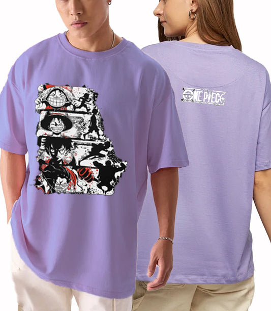Anime love | Onepiece | LAVENDER oversized t-shirt |