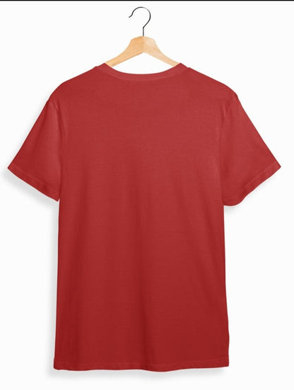 solid red color tee