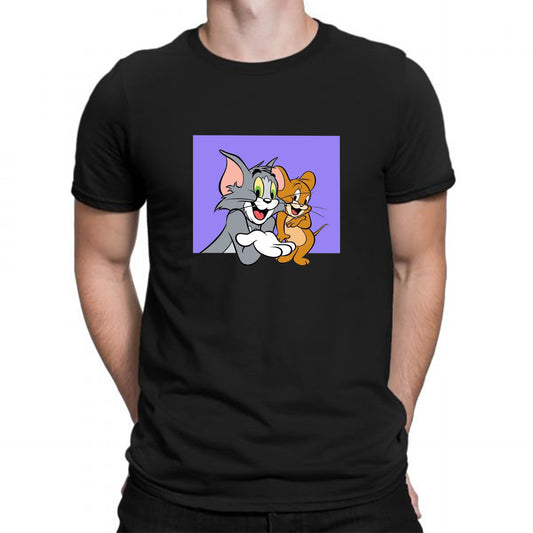 Tees for Men | Tom and Jerry | Round Neck | Half Sleeves - Hulk Threads