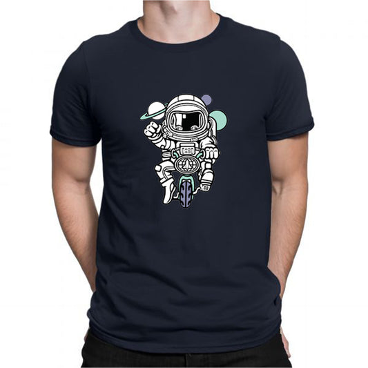 Blue Men's Tees | Astronaut | Round Neck | Half Sleeves - Hulk Threads