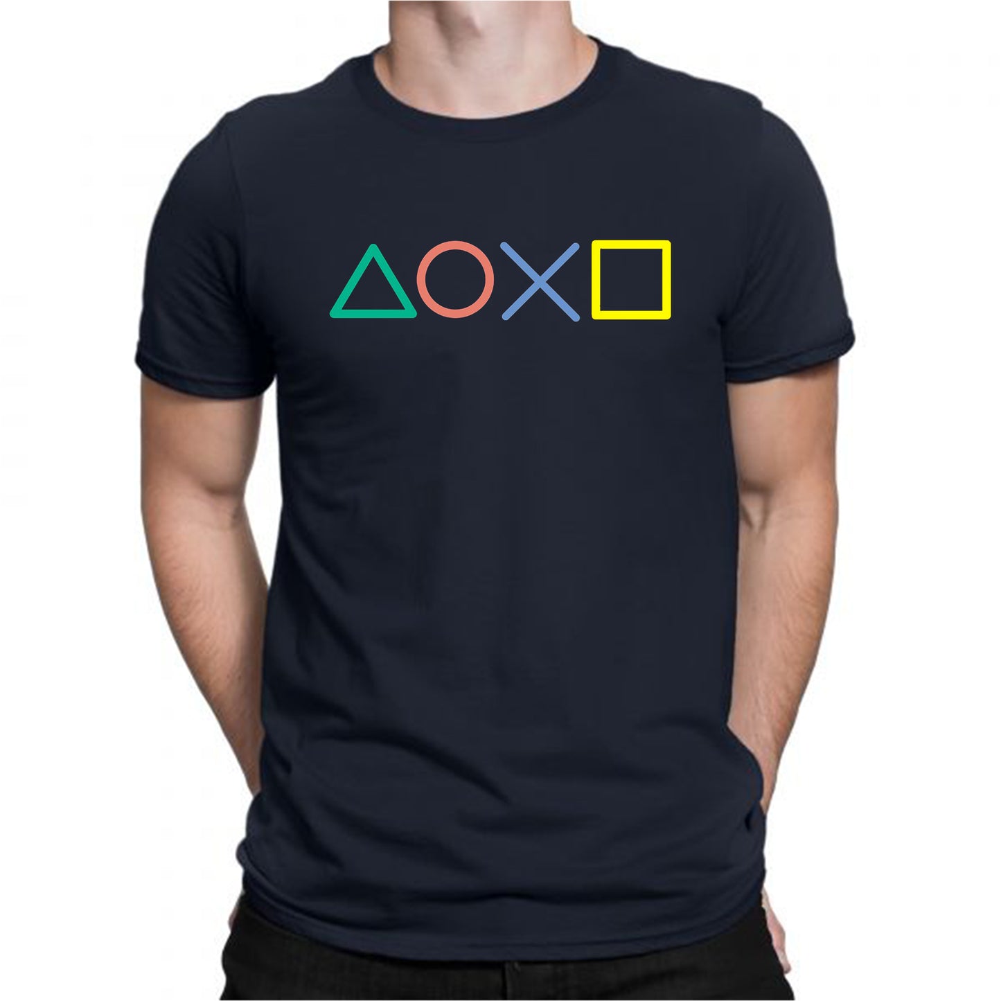 Blue Men's Tees | Gaming Console | Round Neck | Half Sleeves - Hulk Threads