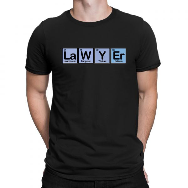 Black Men's Tees | Lawyer Made up of elements  | Round Neck | Half Sleeves - Hulk Threads