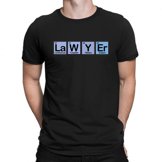 Black Men's Tees | Lawyer Made up of elements  | Round Neck | Half Sleeves - Hulk Threads