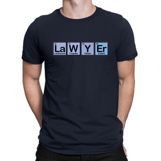 Blue Men's Tees | Lawyer Made up of elements  | Round Neck | Half Sleeves - Hulk Threads