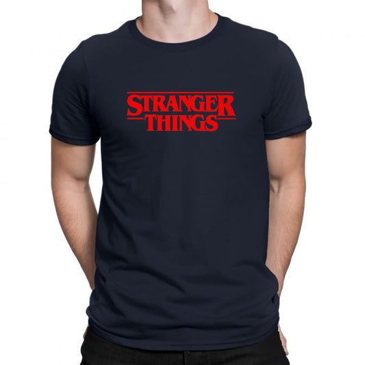 Blue Men Tees | Stranger Things | Round Neck | Half Sleeves - Hulk Threads