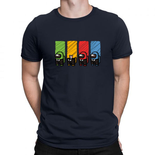 Blue Men Tees | Among us Imposter | Round Neck | Half Sleeves - Hulk Threads