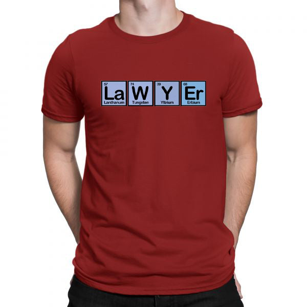 Red Men's Tees | Lawyer Made up of elements  | Round Neck | Half Sleeves - Hulk Threads