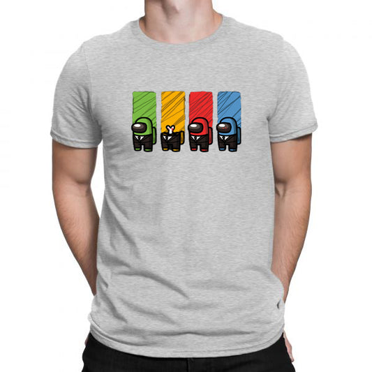 Grey Men Tees | Among us Imposter | Round Neck | Half Sleeves - Hulk Threads