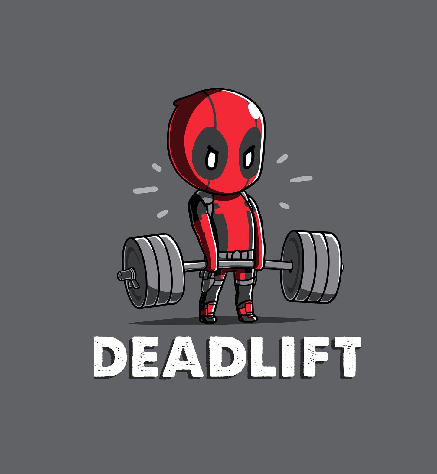 Deadpool Deadlift | Half Sleeves | Men's Grey T-Shirt - Hulk Threads