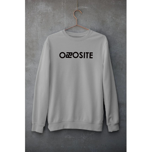 Opposite Grey Sweatshirt Unisex | Hungry Threads | Men & Women