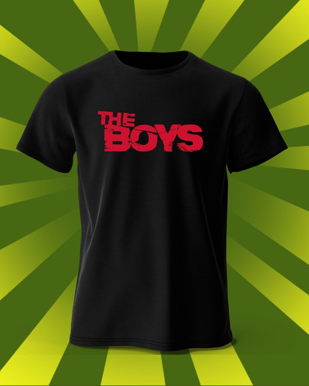 black color the boys printed t-shirt