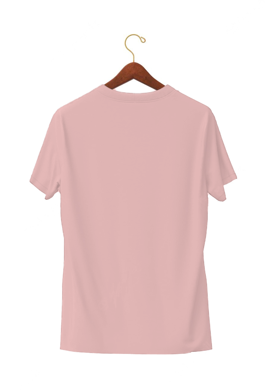 soft pink color graphic t-shirt