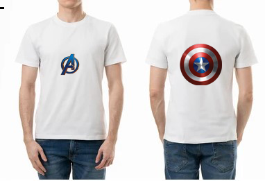 caption America shield white color tees for men 