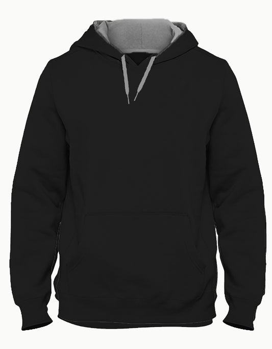 solid black color hoodie