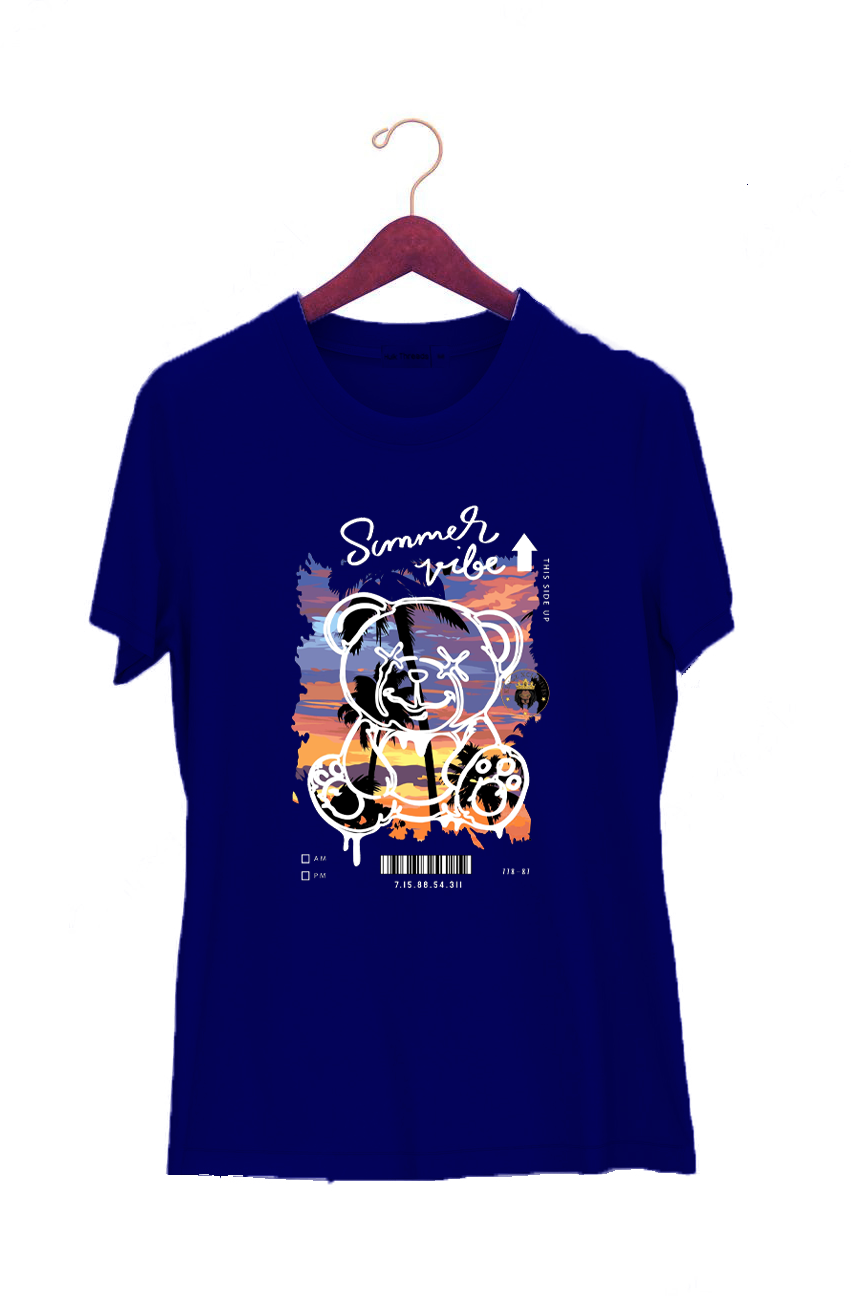 mens and women half sleeve t-shirt blue color