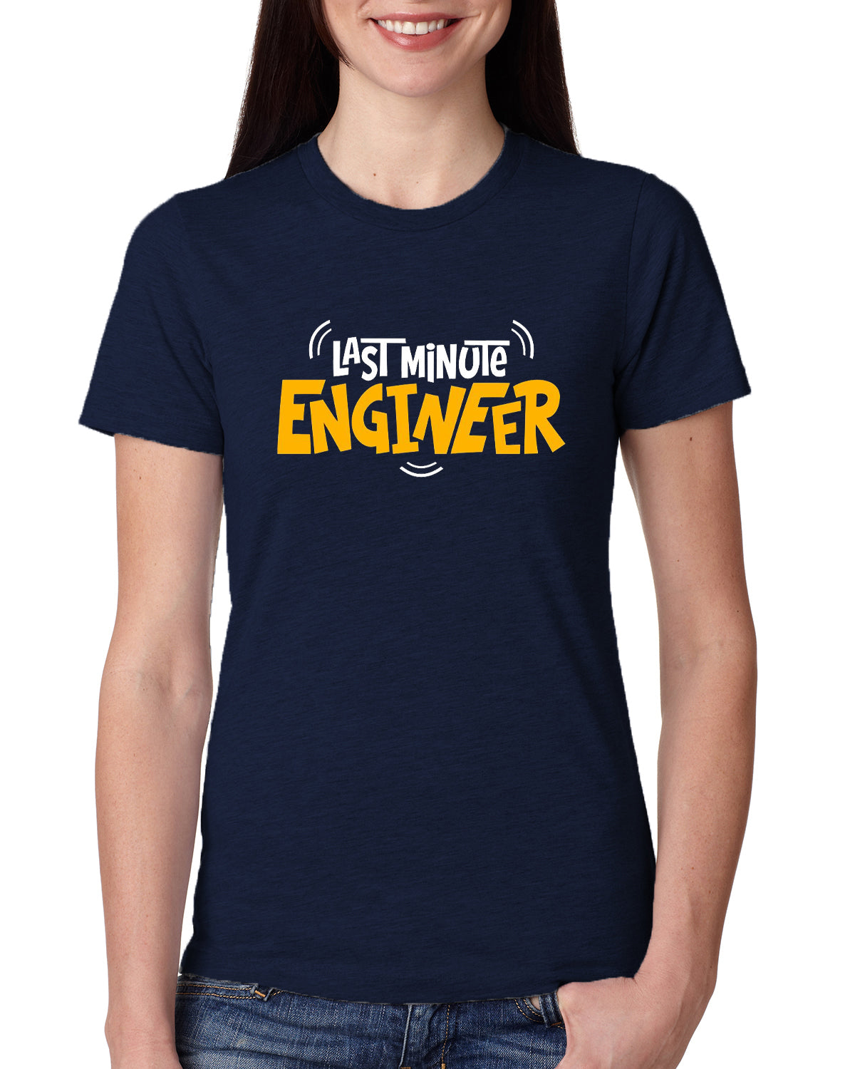 Blue Women's Tees |Last Minute Engineer | Round Neck | Half Sleeves - Hulk Threads