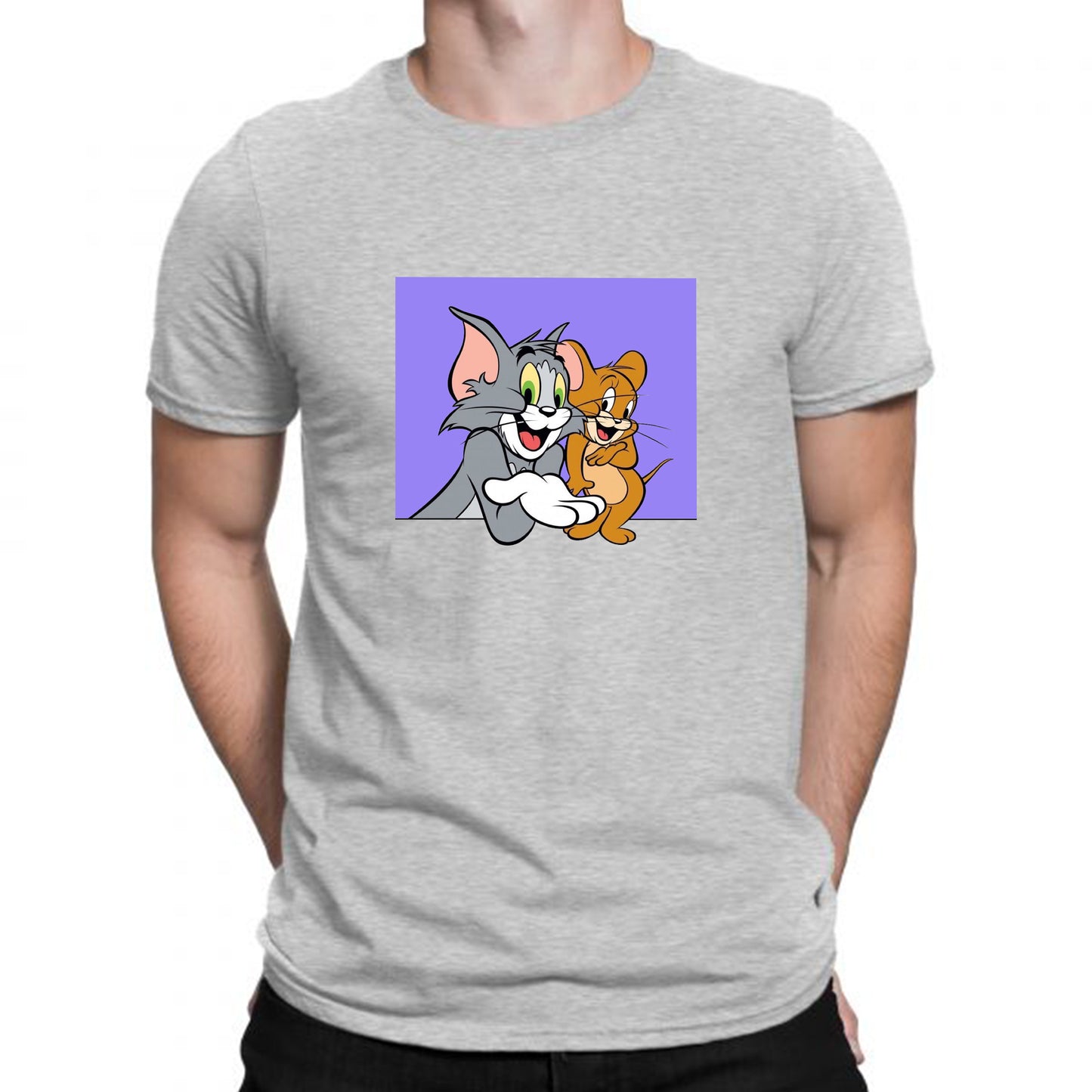 Tees for Men | Tom and Jerry | Round Neck | Half Sleeves - Hulk Threads