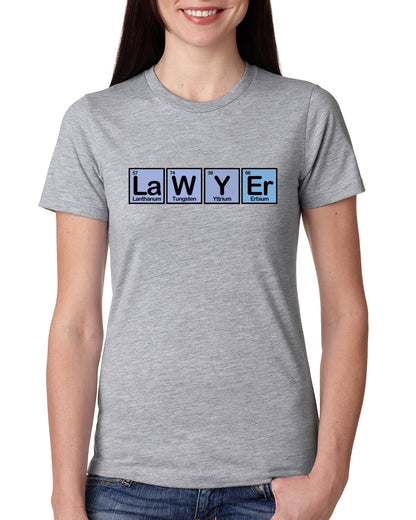 Grey Women's Tees | Lawyer Made up of elements | Round Neck | Half Sleeves - Hulk Threads