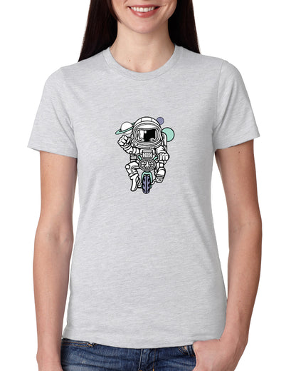 Grey Women's Tees | Astronaut | Round Neck | Half Sleeves - Hulk Threads