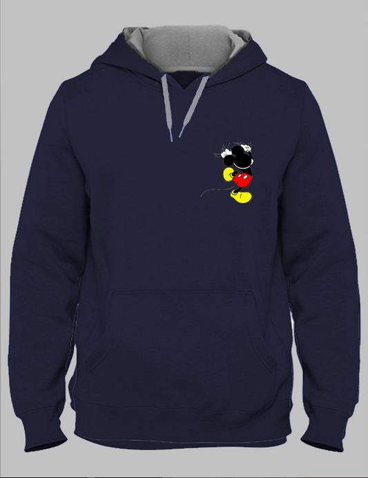 Mickey Climbing | Unisex Hoodies Collection | Navy Blue color