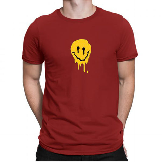 Red Half Sleeve | Drippy Smiley | Men's Tees - Hulk Threads