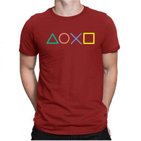 Red Men's Tees | Gaming Console | Round Neck | Half Sleeves - Hulk Threads