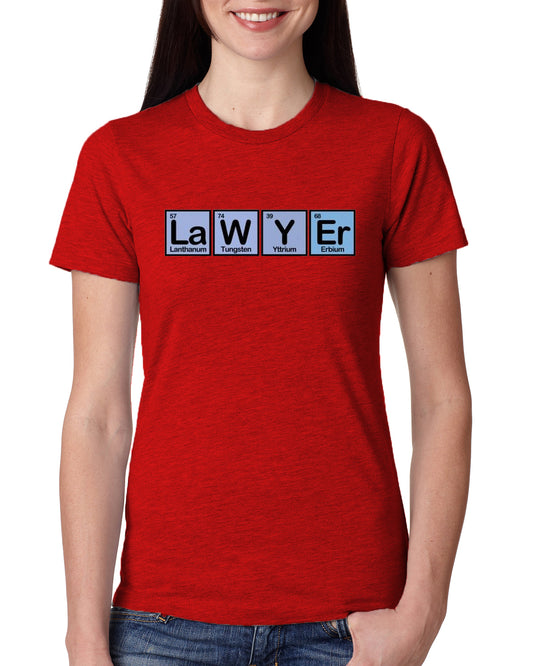 Red Women's Tees | Lawyer Made up of elements | Round Neck | Half Sleeves - Hulk Threads