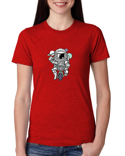 Red Women's Tees | Astronaut | Round Neck | Half Sleeves - Hulk Threads