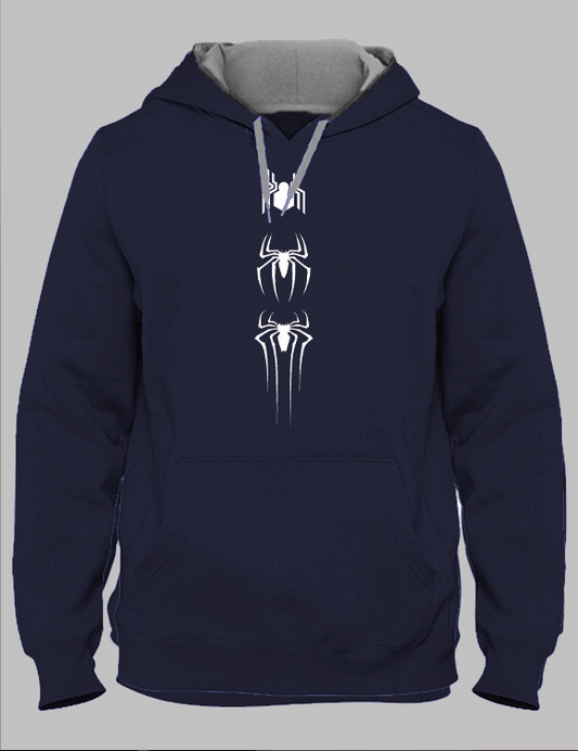 3 Spiders Hoodies | Unisex Hoodies Collection | Navy Blue color