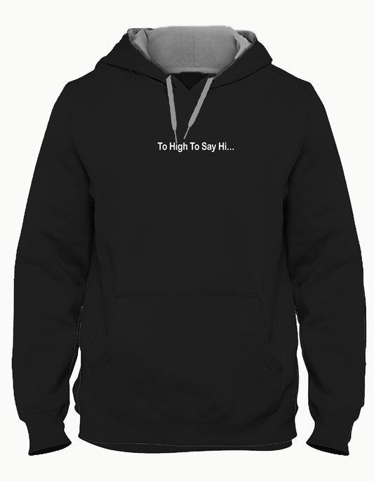 black color printed hoodie