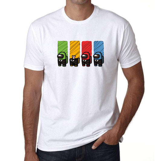 White Men Tees | Among us Imposter | Round Neck | Half Sleeves - Hulk Threads