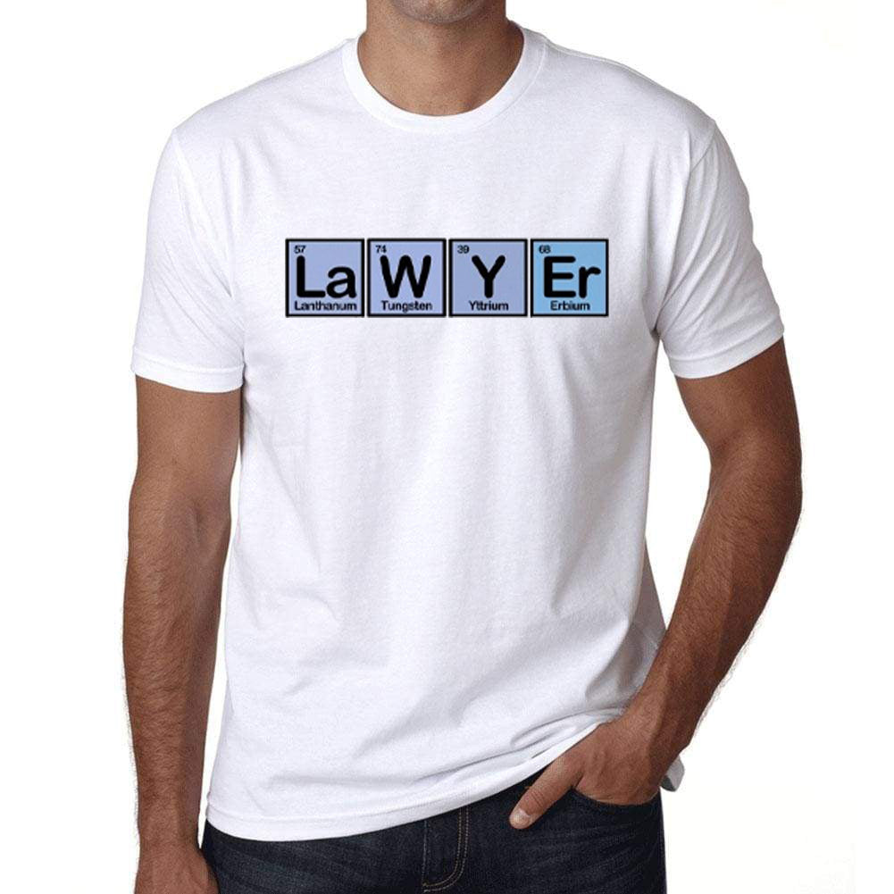 White Men's Tees | Lawyer Made up of elements  | Round Neck | Half Sleeves - Hulk Threads