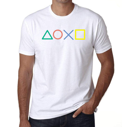 White Men's Tees | Gaming Console | Round Neck | Half Sleeves - Hulk Threads