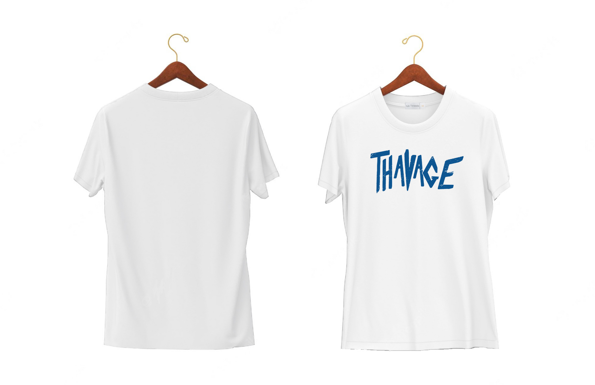 Thavage | Half Sleeves | Unisex White T-Shirt - Hulk Threads