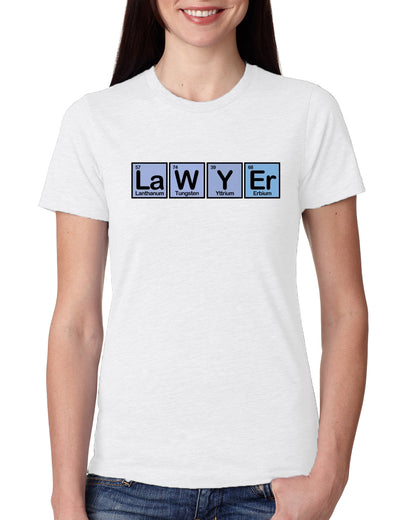 White Women's Tees | Lawyer Made up of elements | Round Neck | Half Sleeves - Hulk Threads